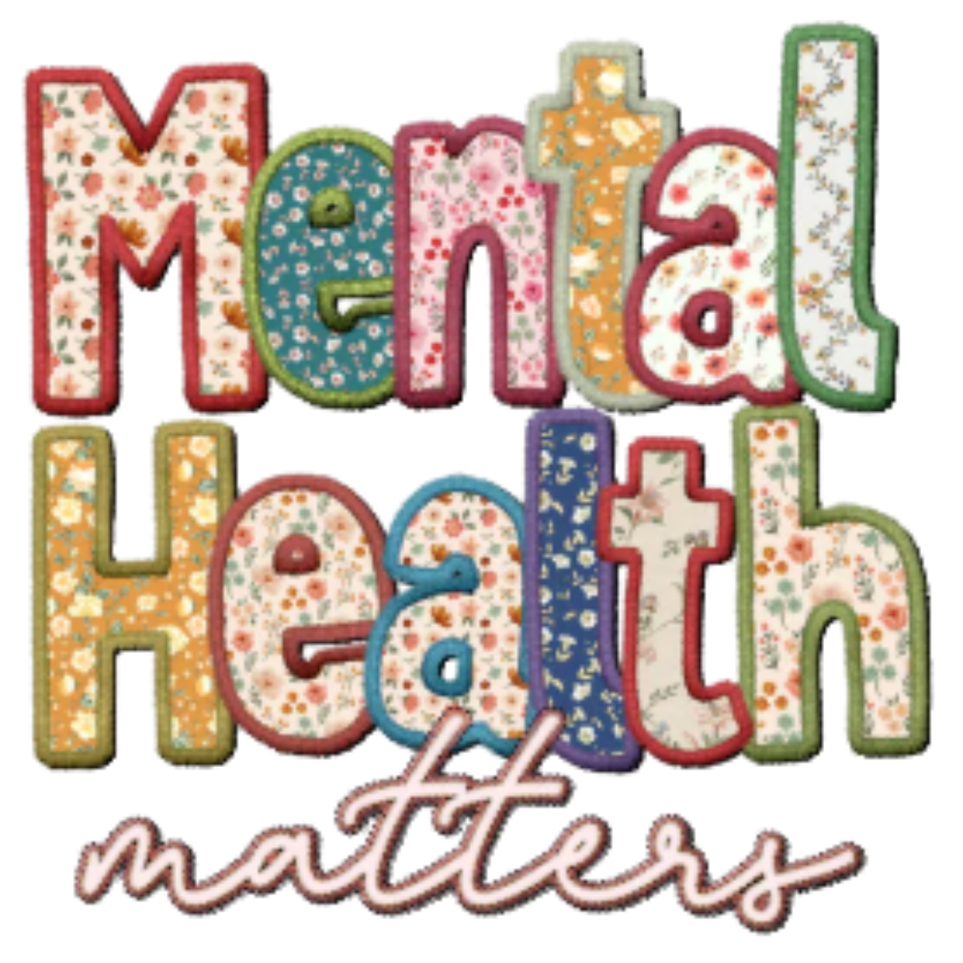 "Mental Health Matters – Quilted" Glass Tumbler (16 oz)