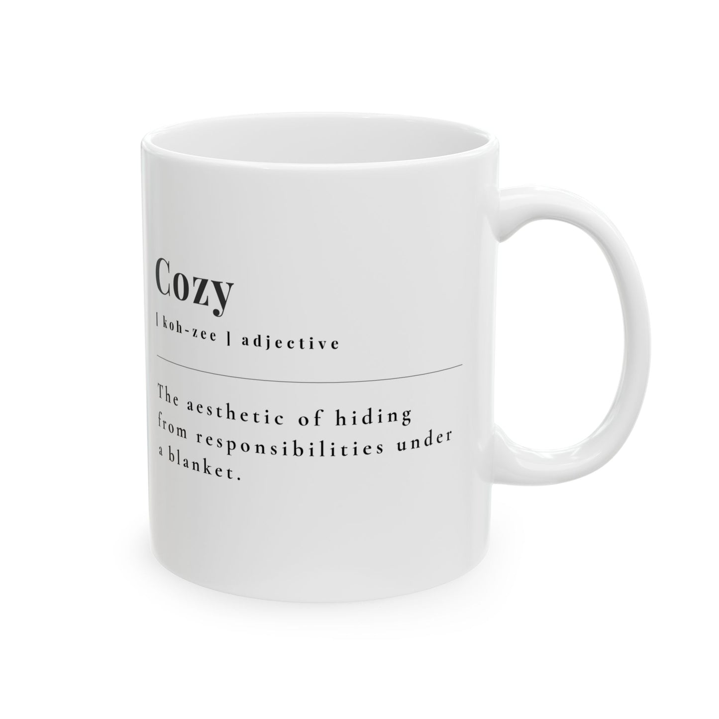 Cozy Mug 11oz - Aesthetic Coffee Cup For Relaxation & Comfort