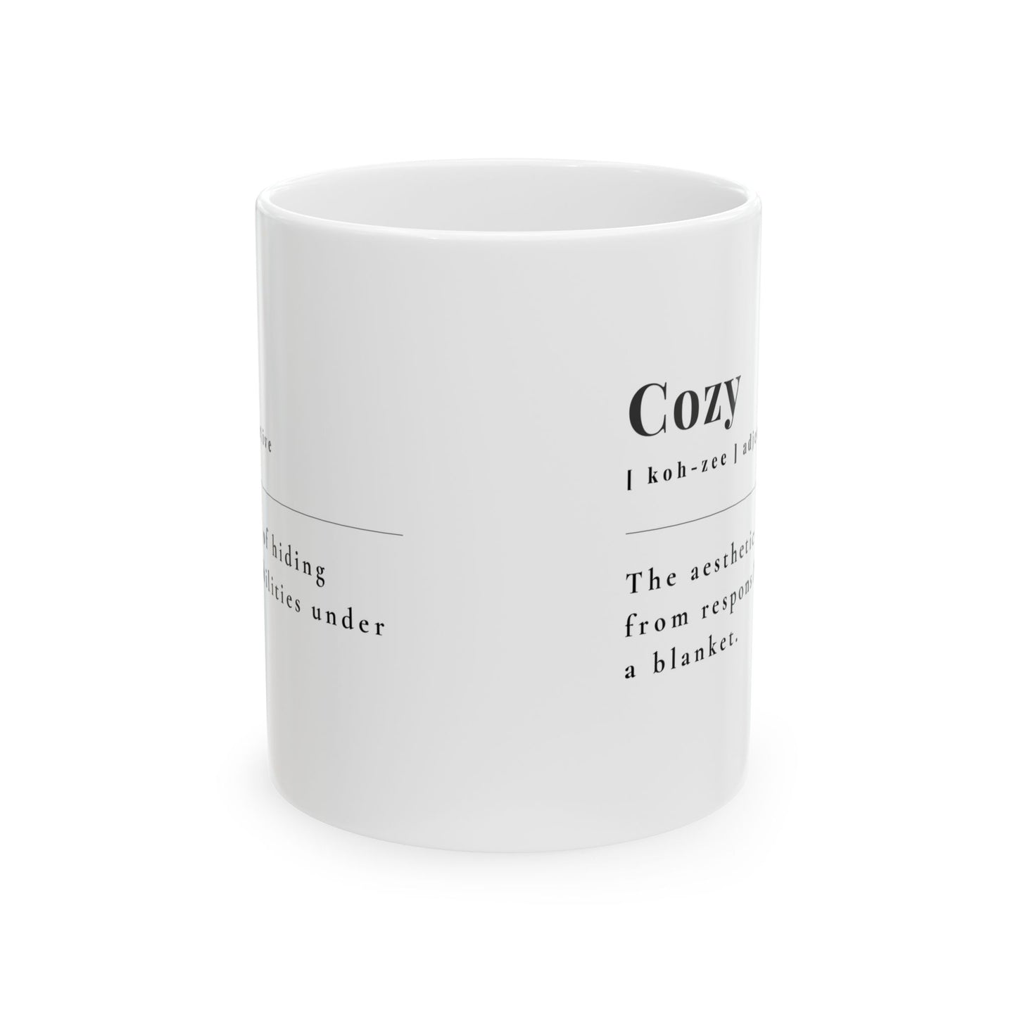Cozy Mug 11oz - Aesthetic Coffee Cup For Relaxation & Comfort