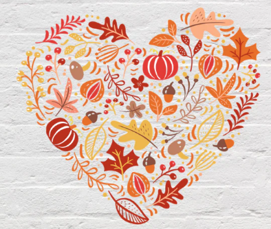 "Fall Hearts" – 16 oz. Glass Tumbler
