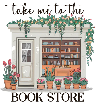 "Take Me to the Bookstore – White" Glass Tumbler (16 oz)