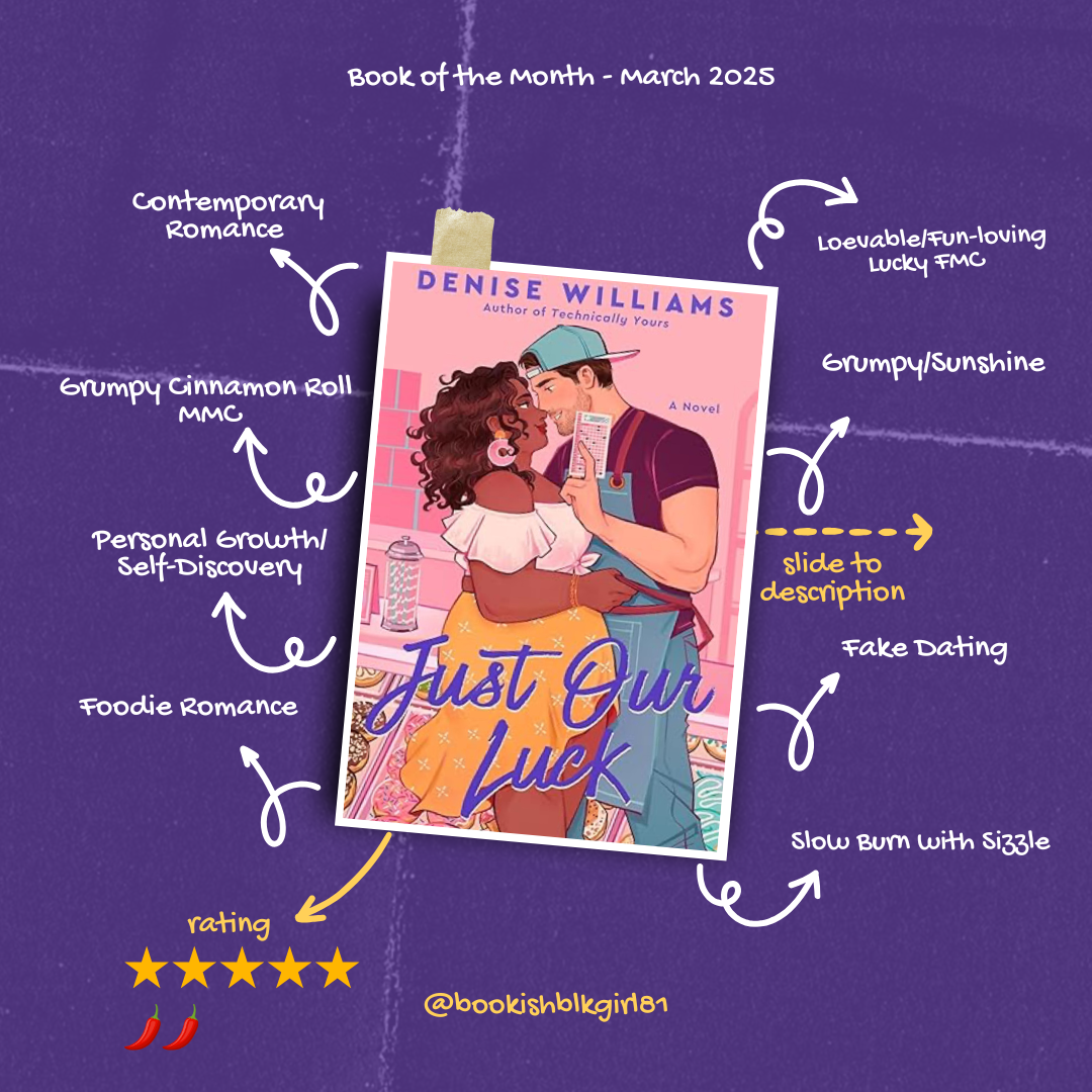 March 2025 - Book of the Month - Just Our Luck by Denise Williams
