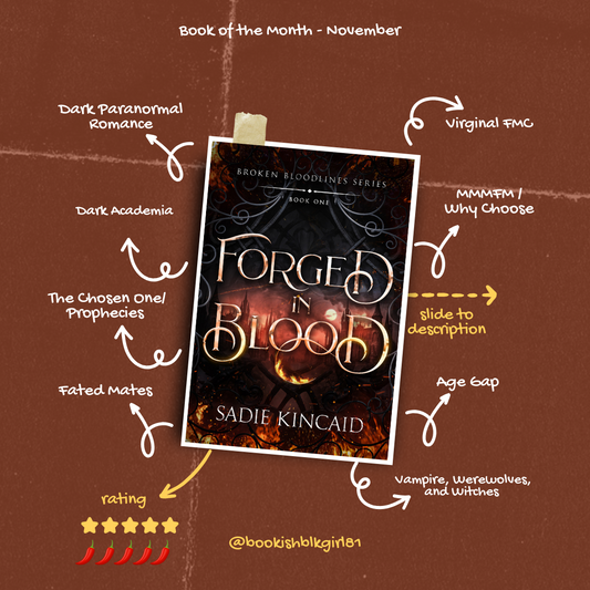 November 2024 - Book of the Month - Forged in Blood by Sadie Kincaid