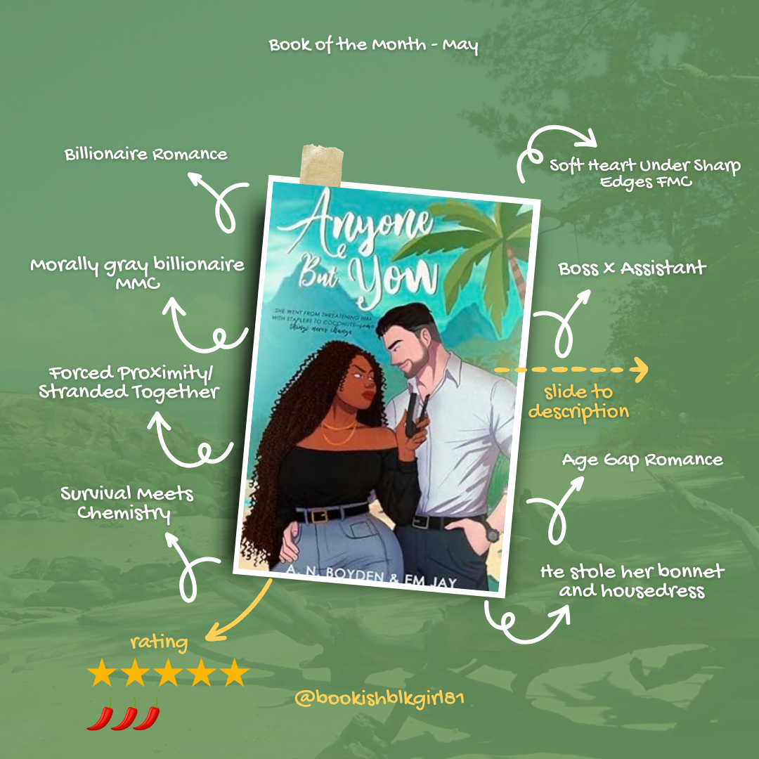 May 2026 - Book of the Month - Anyone But You by A. N. Boyden