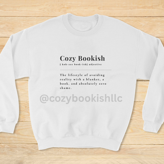 "Cozy Bookish" Sweatshirt - Perfect for Readers and Book Lovers