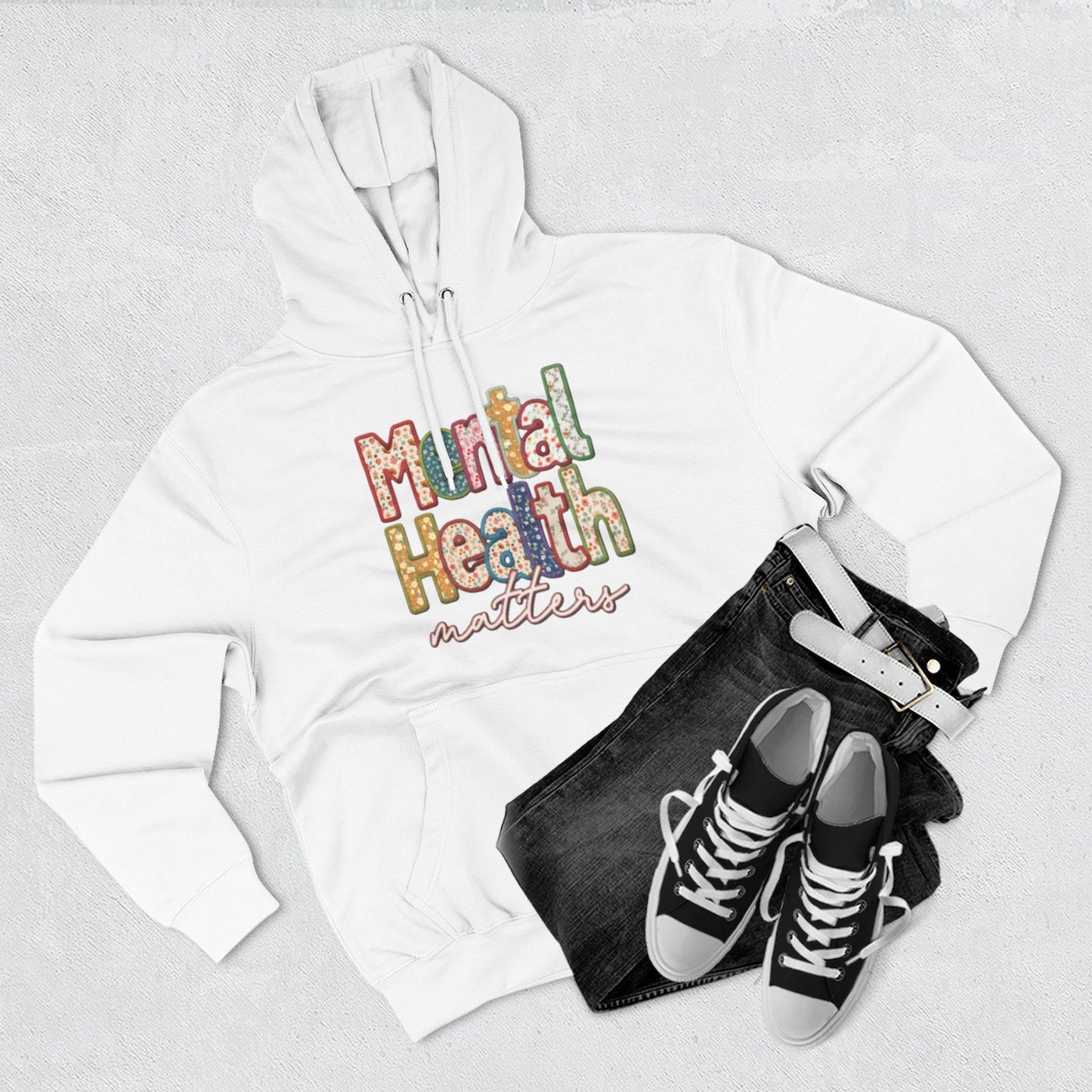 "Mental Health Matters – Quilted" Hoodie