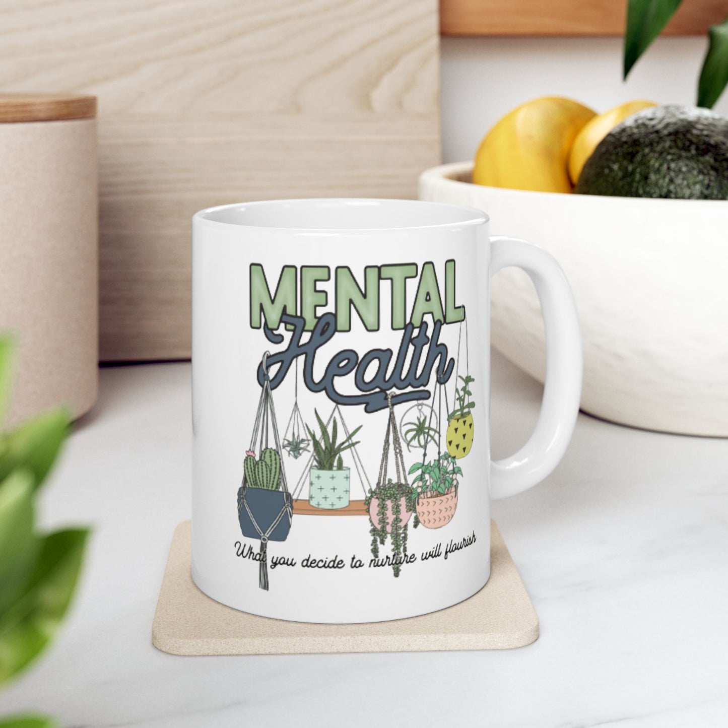 "Mental Health Matters – Plant" Mug (11 oz)