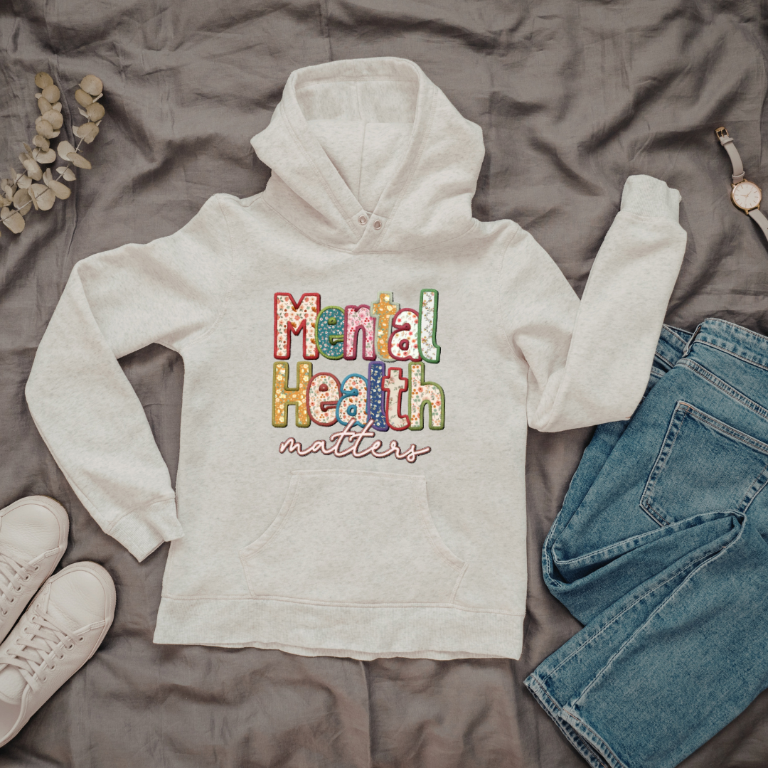 "Mental Health Matters – Quilted" Hoodie