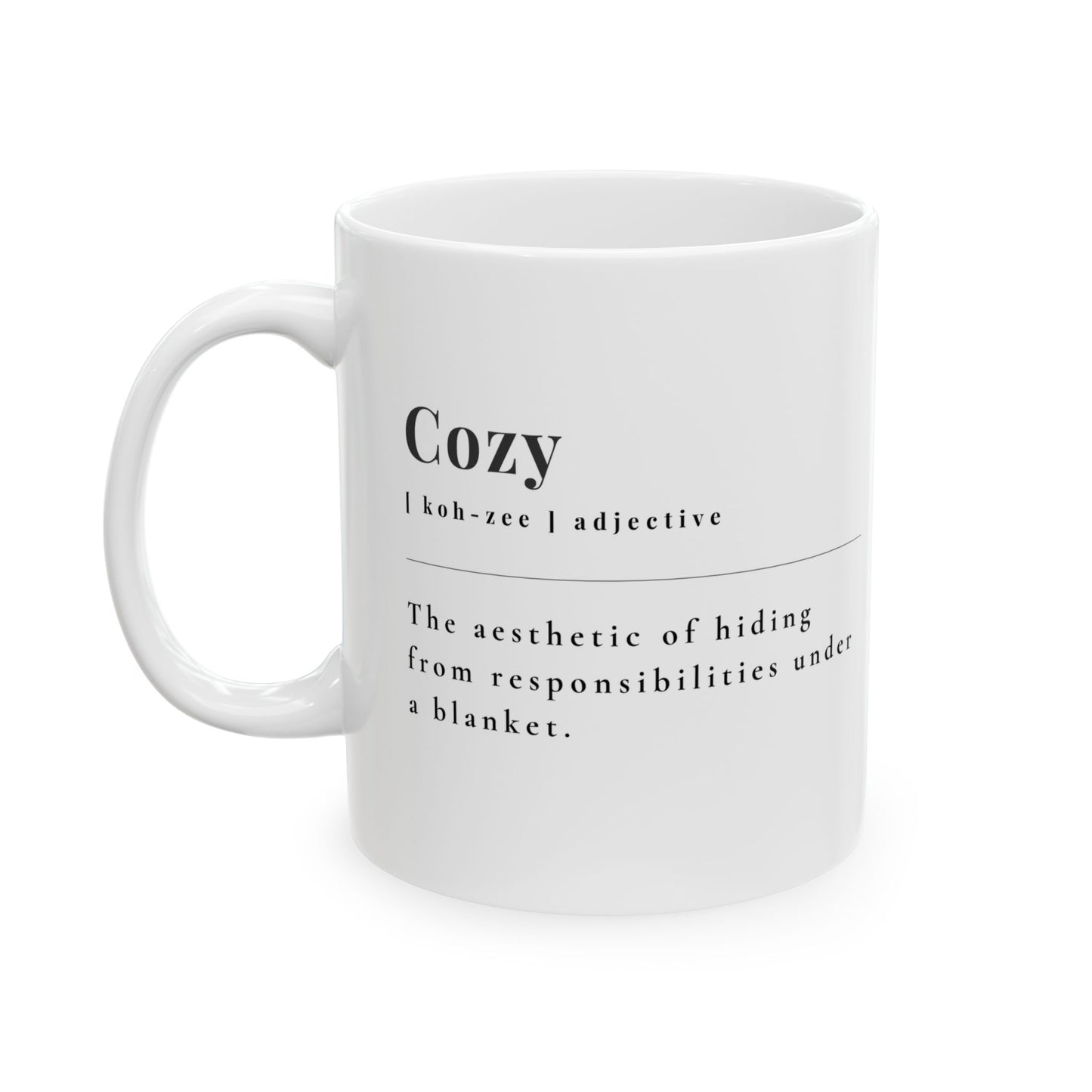 Cozy Mug 11oz - Aesthetic Coffee Cup For Relaxation & Comfort