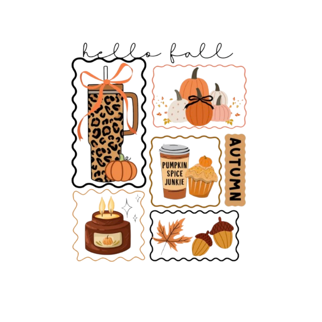 Hello Fall – 16 oz. Glass Tumbler