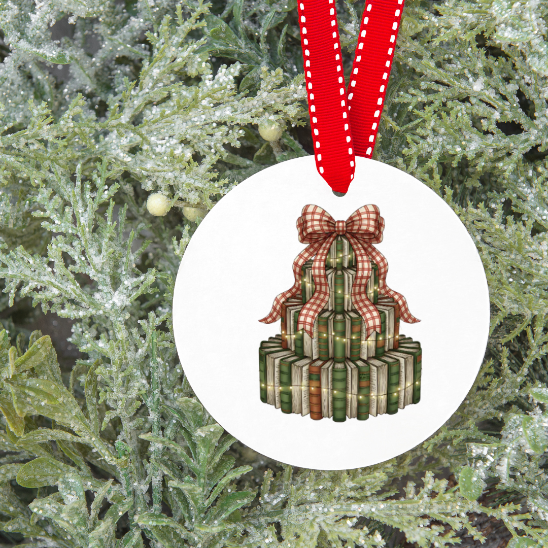 Cozy Bookish Christmas Acrylic Ornaments