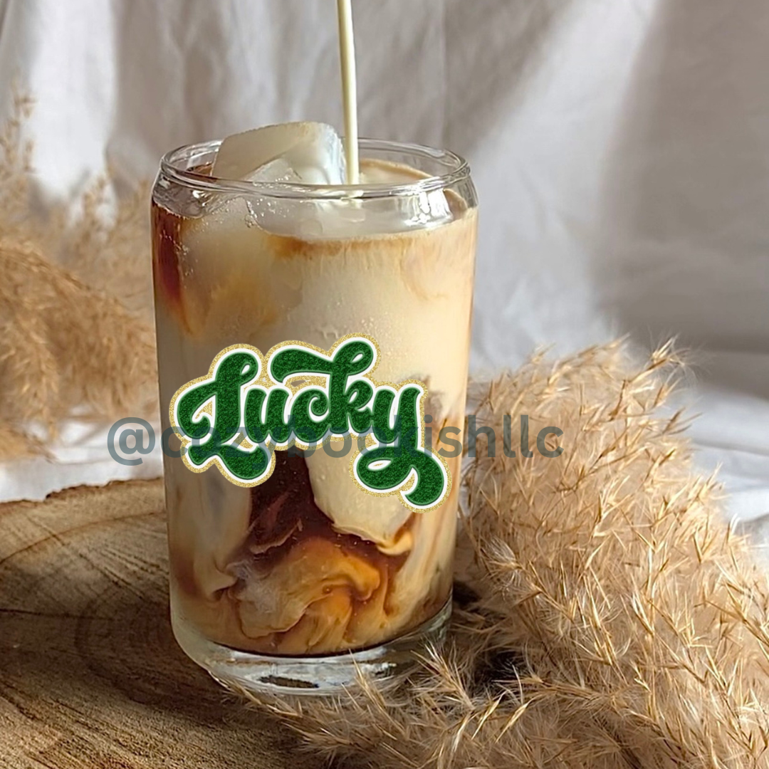 Lucky - 16 oz. Glass Tumbler 🍀