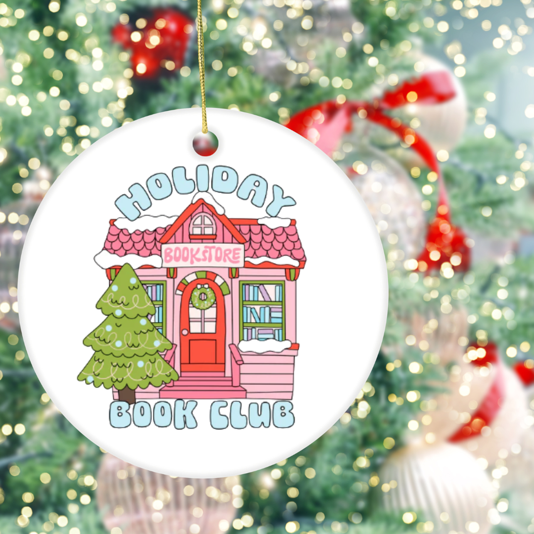 Cozy Bookish Christmas Acrylic Ornaments