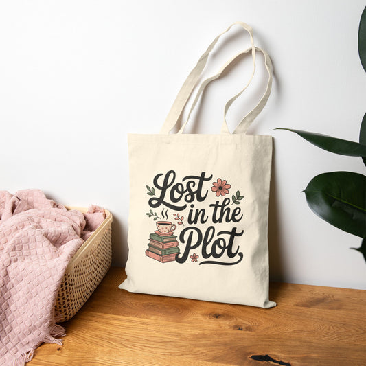 Lost in the Plot – Canvas Tote