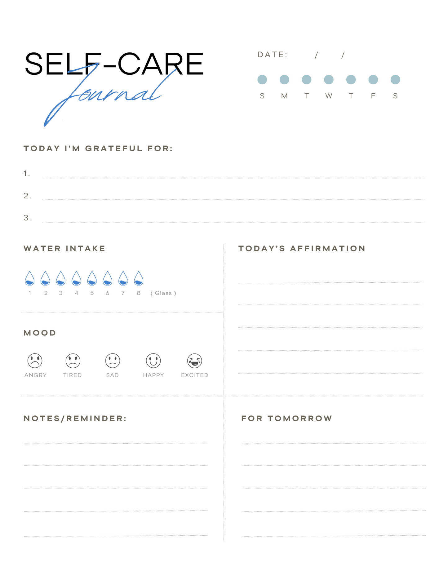 Cozy Bookish: 10-Week Self-Care Journal 🌿✨