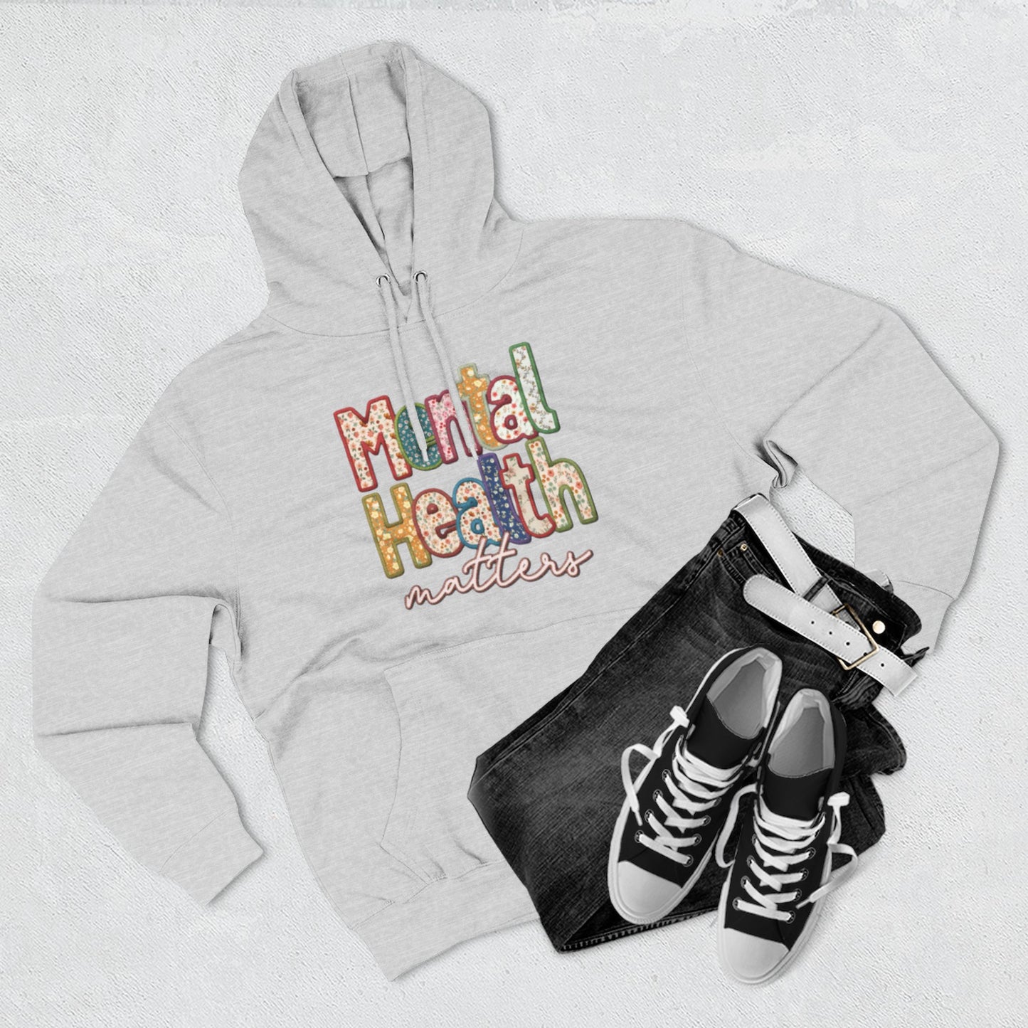 "Mental Health Matters – Quilted" Hoodie