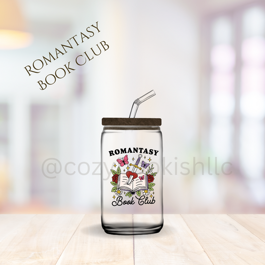 Romantasy Book Club - 16 oz. Glass Tumbler