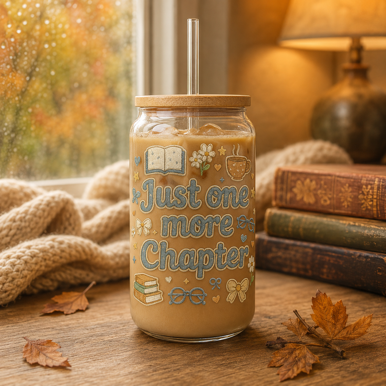 Just One More Chapter – 16 oz. Glass Tumbler