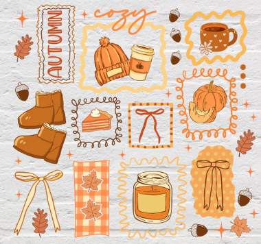 "Cozy Autumn" – 16 oz. Glass Tumbler