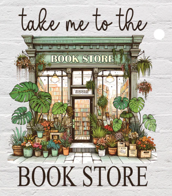 "Take Me to the Bookstore – Plants" Glass Tumbler (16 oz)